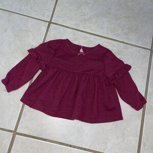 1327. Just Lizzy Maroon Long Sleeve Size 9 Months